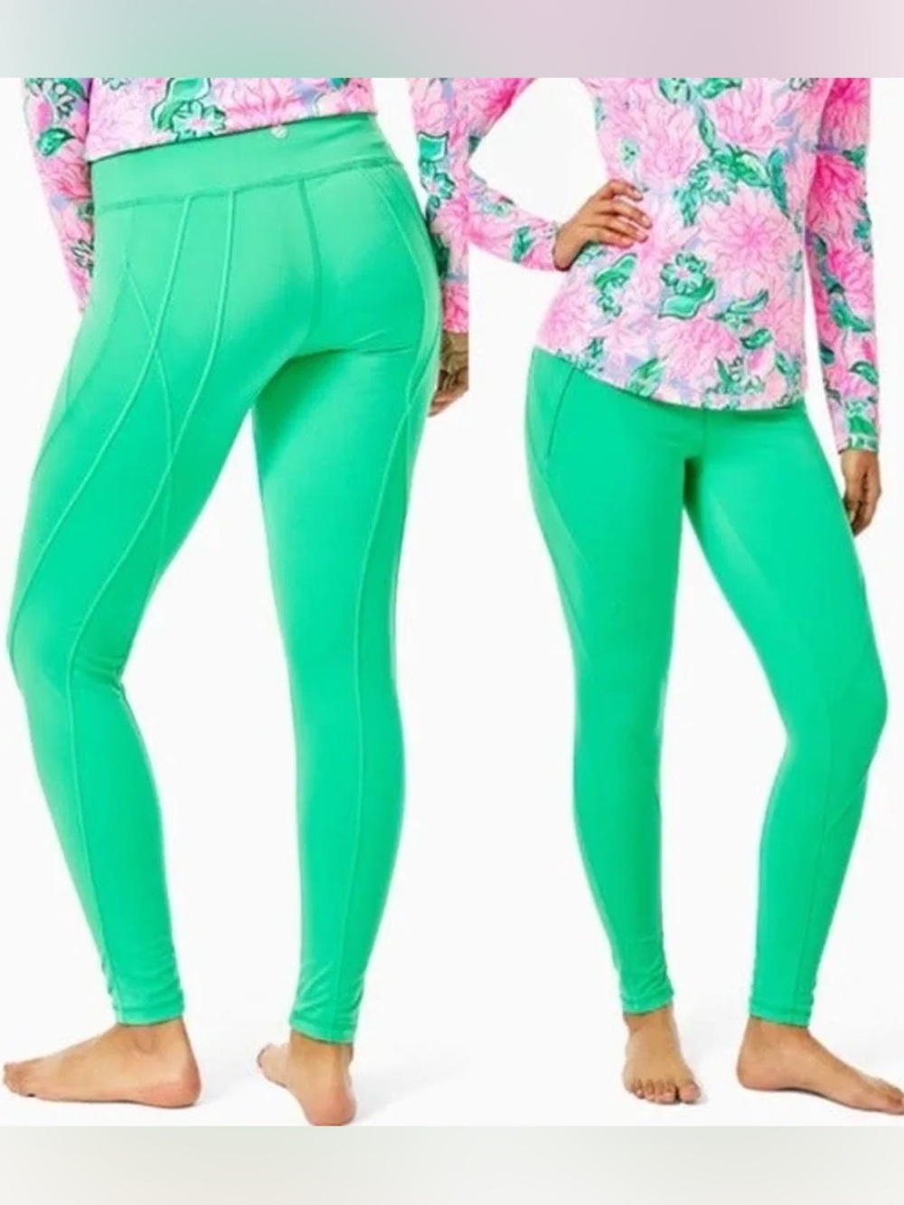 Lilly Pulitzer Luxletic High Rise Weekender Leggings in Agave Green, Size Medium
